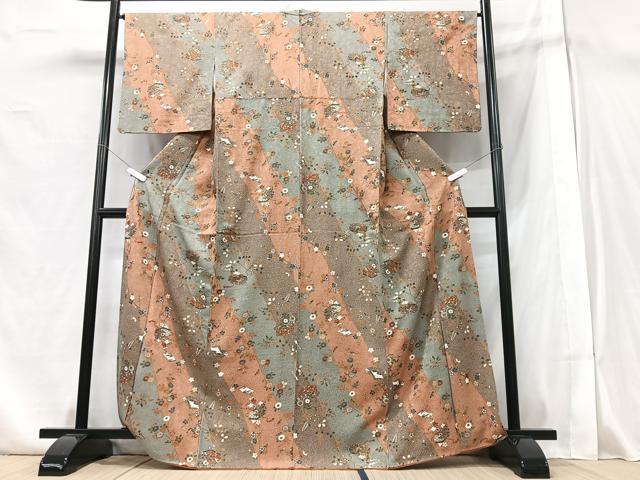 平和屋着物■上質な小紋　文箱花文　金彩　正絹　逸品　CABA4384xe