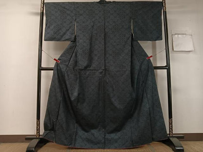 平和屋着物●本場大島紬 7マルキ 蜀江花文 正絹 逸品 CABA4401vp