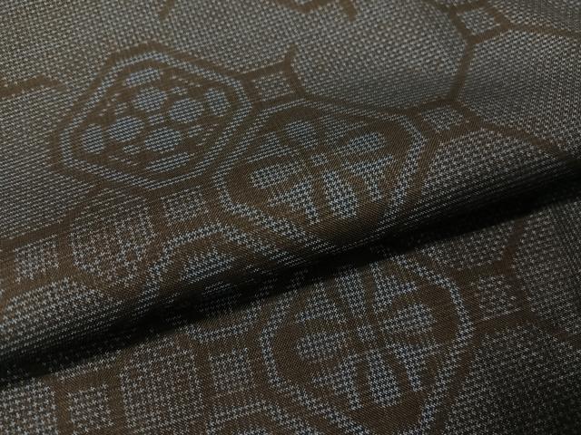 平和屋着物●本場大島紬 7マルキ 蜀江花文 正絹 逸品 CABA4401vp