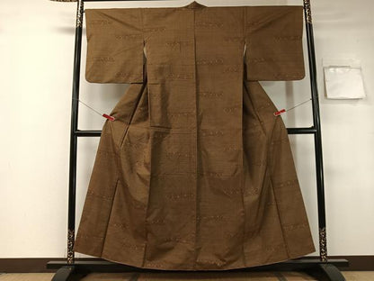 平和屋着物●本場大島紬　7マルキ　吉祥花文　正絹　逸品　CABA4405vp