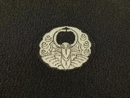 平和屋着物■豪華黒留袖　駒刺繍　束ね熨斗菱文　金彩　正絹　逸品　CABA4529vp