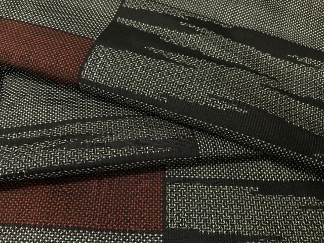 平和屋着物●本場大島紬　7マルキ　霞横段文　正絹　逸品　CABA4633vp