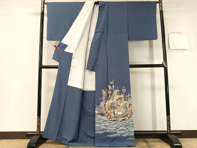 平和屋着物●本加賀友禅作家　東藤岳　色留袖　宝船　正絹　逸品　CABA4639vp
