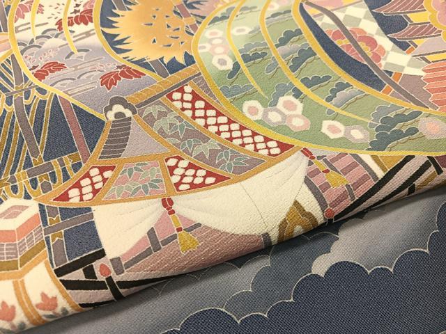 平和屋着物●本加賀友禅作家　東藤岳　色留袖　宝船　正絹　逸品　CABA4639vp