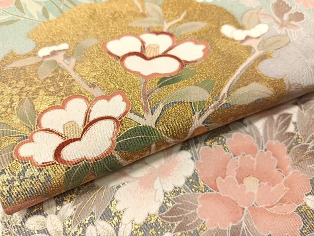 平和屋着物●豪華色留袖　駒刺繍　雪輪花鳥文　暈し染め　正絹　逸品　CABA4645vp