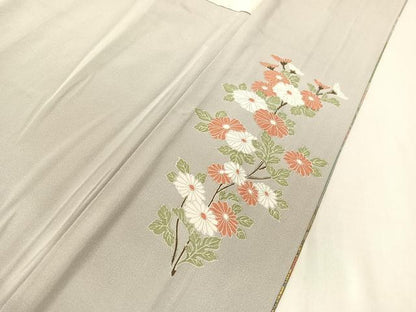 平和屋着物●豪華色留袖　駒刺繍　雪輪花鳥文　暈し染め　正絹　逸品　CABA4645vp