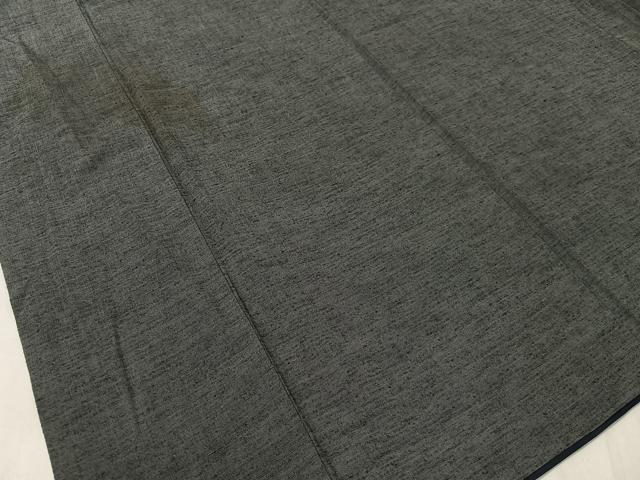 平和屋着物●男性　紬　アンサンブル　墨色　正絹　逸品　CABA4649vp