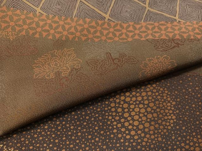 平和屋着物●小紋師　鷲津芳雄　訪問着　道長吉祥花鳥文　金彩　正絹　逸品　CABA4654vp