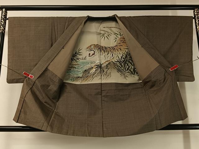 平和屋着物●男性　本場大島紬　アンサンブル　120亀甲　総詰め　正絹　逸品　CABA4660vp