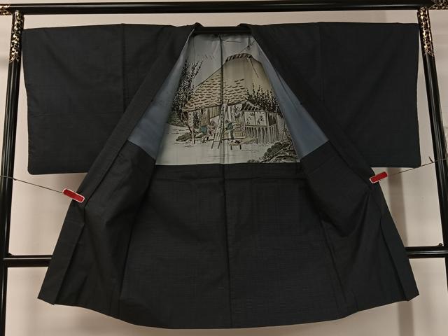平和屋着物●男性　本場大島紬　アンサンブル　100亀甲　総詰め　正絹　逸品　CABA4672vp