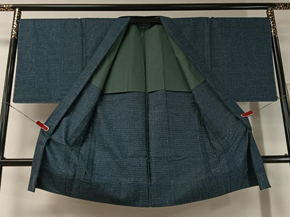 平和屋着物▽男性 紬 単衣 アンサンブル 正絹 逸品 未使用 CABA4673vp