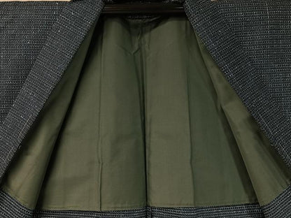 平和屋着物▽男性 紬 単衣 アンサンブル 正絹 逸品 未使用 CABA4673vp