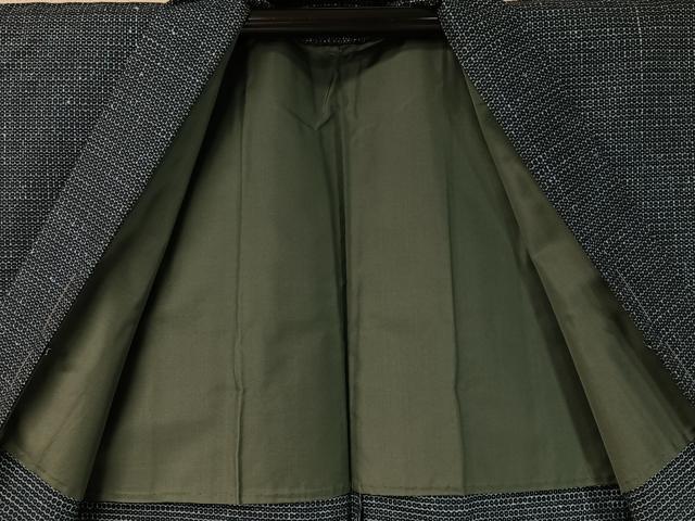 平和屋着物▽男性 紬 単衣 アンサンブル 正絹 逸品 未使用 CABA4673vp