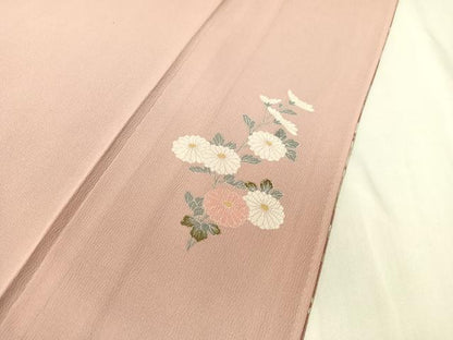 平和屋着物●訪問着　友禅　枝花文　暈し染め　正絹　逸品　CABA4688vp