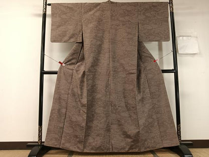 平和屋着物●結城紬 80亀甲 雲重ね文 やまと誂製 正絹 逸品 CABA4712vp