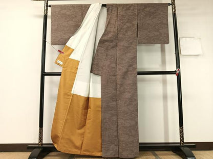 平和屋着物●結城紬 80亀甲 雲重ね文 やまと誂製 正絹 逸品 CABA4712vp