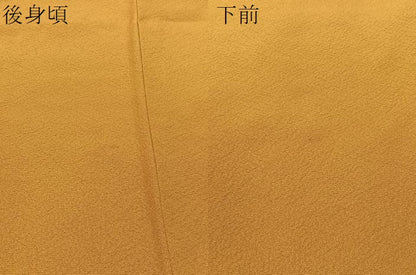 平和屋着物●上質な色無地 山吹茶色 正絹 逸品 CABA4730vp
