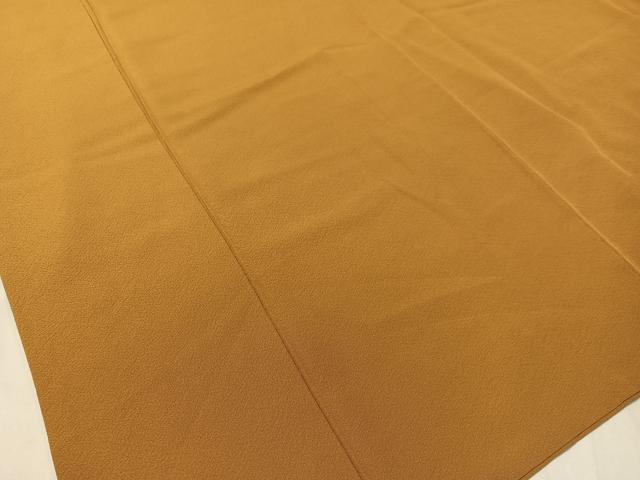 平和屋着物●上質な色無地 山吹茶色 正絹 逸品 CABA4730vp