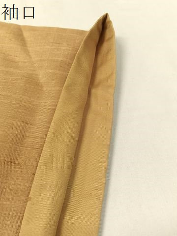 平和屋着物●訪問着　白山紬　刺繍　立波葡萄蔦の葉間道　金糸　正絹　逸品　CABA4737vp