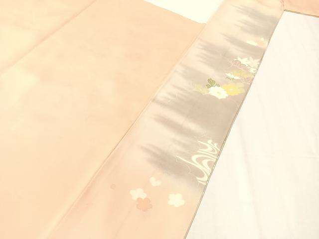 平和屋着物●創業460年・千總　訪問着　駒刺繍　流水松竹梅花文　暈し染め　金彩　正絹　逸品　CABA4751vp