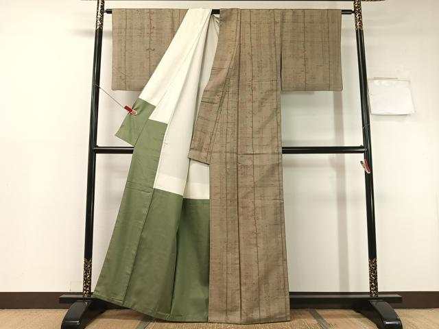 平和屋着物○二代目 川村久太郎 紬 美の花 反端付き 正絹