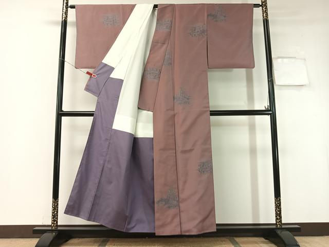 平和屋着物○上質な紬 風景文 正絹 逸品 CABA4757vp
