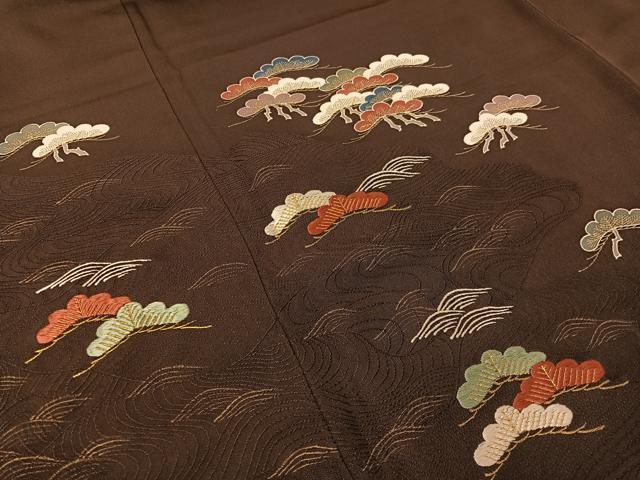 平和屋着物●訪問着　刺繍　浜松文　金彩　正絹　逸品　CABA4760vp