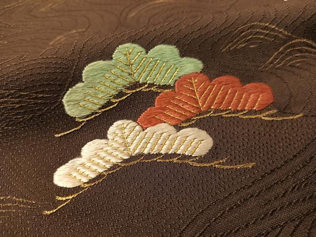 平和屋着物●訪問着　刺繍　浜松文　金彩　正絹　逸品　CABA4760vp