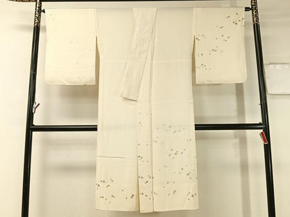 平和屋着物●長襦袢　無双仕立て　箔散らし　金銀彩　広衿仕立て　正絹　逸品　CABA4761vp
