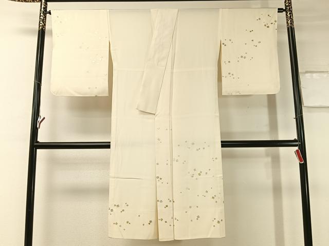 平和屋着物●長襦袢　無双仕立て　箔散らし　金銀彩　広衿仕立て　正絹　逸品　CABA4761vp