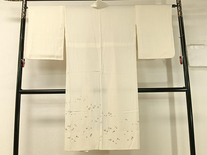 平和屋着物●長襦袢　無双仕立て　箔散らし　金銀彩　広衿仕立て　正絹　逸品　CABA4761vp
