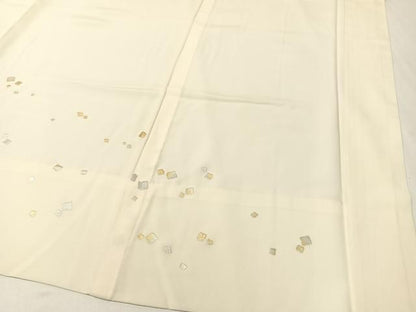 平和屋着物●長襦袢　無双仕立て　箔散らし　金銀彩　広衿仕立て　正絹　逸品　CABA4761vp