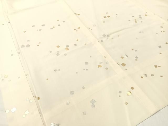 平和屋着物●長襦袢　無双仕立て　箔散らし　金銀彩　広衿仕立て　正絹　逸品　CABA4761vp