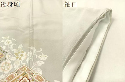 平和屋着物●豪華色留袖　作家物　駒刺繍　更紗花鳥菱文　金彩　正絹　逸品　CABA4773vp