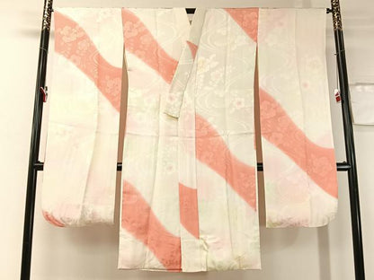 平和屋着物●振袖用長襦袢　袷　辻が花地紋　暈し染め　正絹　逸品　CABA4784vp