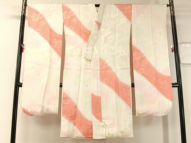平和屋着物●振袖用長襦袢　袷　辻が花地紋　暈し染め　正絹　逸品　CABA4784vp