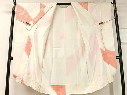 平和屋着物●振袖用長襦袢　袷　辻が花地紋　暈し染め　正絹　逸品　CABA4784vp