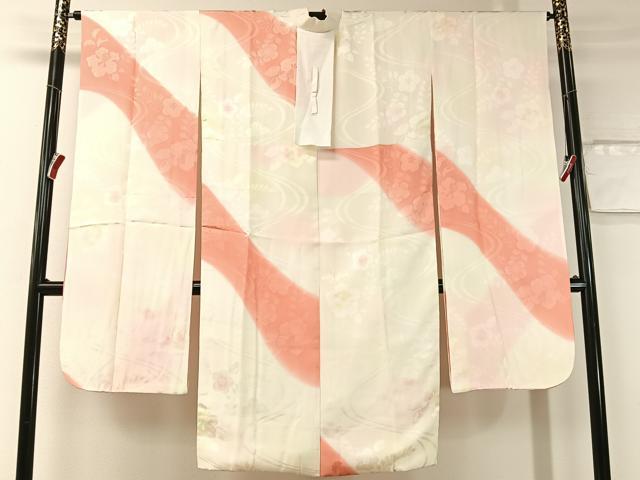 平和屋着物●振袖用長襦袢　袷　辻が花地紋　暈し染め　正絹　逸品　CABA4784vp