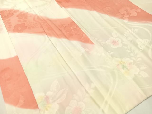 平和屋着物●振袖用長襦袢　袷　辻が花地紋　暈し染め　正絹　逸品　CABA4784vp