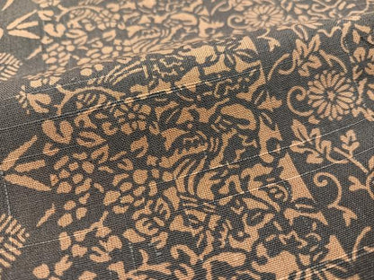 平和屋着物●上質な小紋　紬地　吉祥花間道　正絹　逸品　CABA4793vp