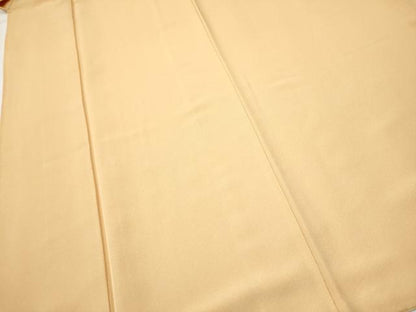 平和屋着物●上質な色無地 萱草色 正絹 逸品 CABA4810hy