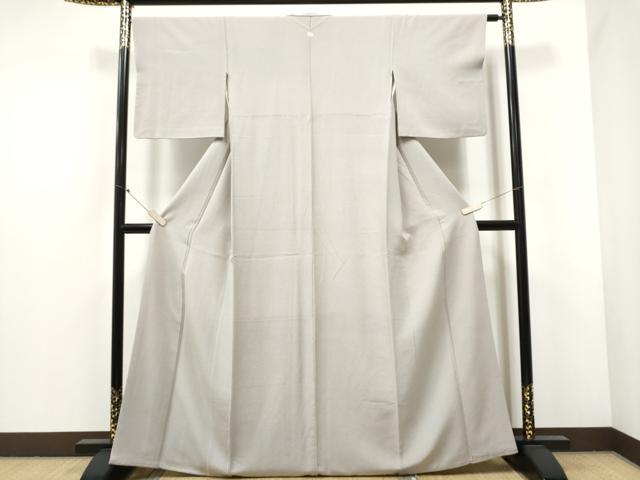 平和屋着物●上質な色無地　桜鼠色　正絹　逸品　CABA4811hy
