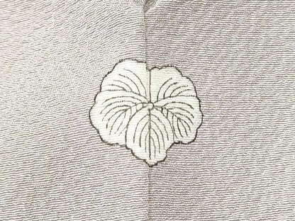 平和屋着物●上質な色無地　桜鼠色　正絹　逸品　CABA4811hy