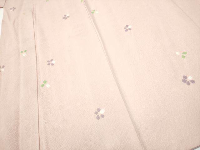 平和屋着物●上質な小紋 絞り 舞花文 鬼しぼ縮緬 正絹 逸品 CABA4814hy