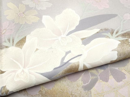 平和屋着物●訪問着　刺繍　花籠文　金彩　正絹　逸品　CABA4817hy