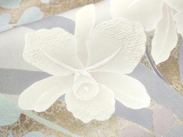 平和屋着物●訪問着　刺繍　花籠文　金彩　正絹　逸品　CABA4817hy