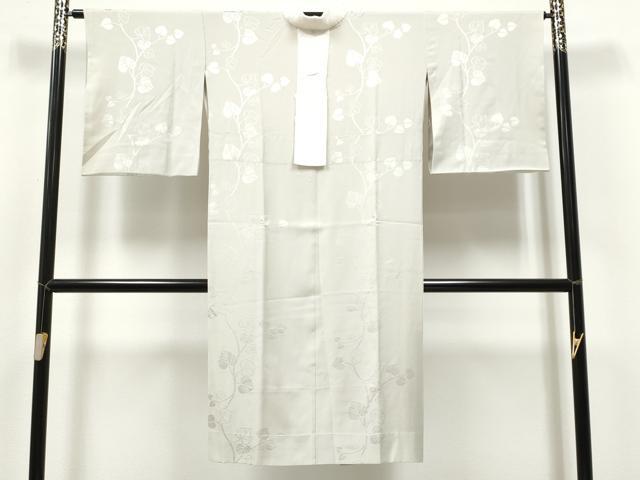 平和屋着物●長襦袢 無双仕立て 枝葉地紋 霞色 ビーズ 半衿刺繍 正絹 逸品 未使用 CABA4818hy