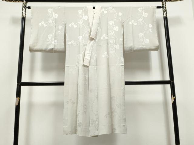 平和屋着物○長襦袢 無双仕立て 枝葉地紋 霞色 ビーズ 半衿刺繍 正絹