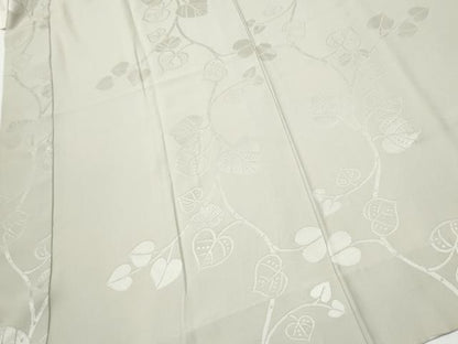 平和屋着物●長襦袢 無双仕立て 枝葉地紋 霞色 ビーズ 半衿刺繍 正絹 逸品 未使用 CABA4818hy