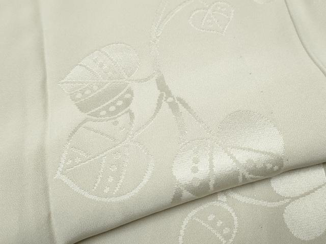 平和屋着物●長襦袢 無双仕立て 枝葉地紋 霞色 ビーズ 半衿刺繍 正絹 逸品 未使用 CABA4818hy